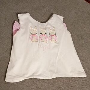 Lydia Personalized Embroidered Bunny Bow Top